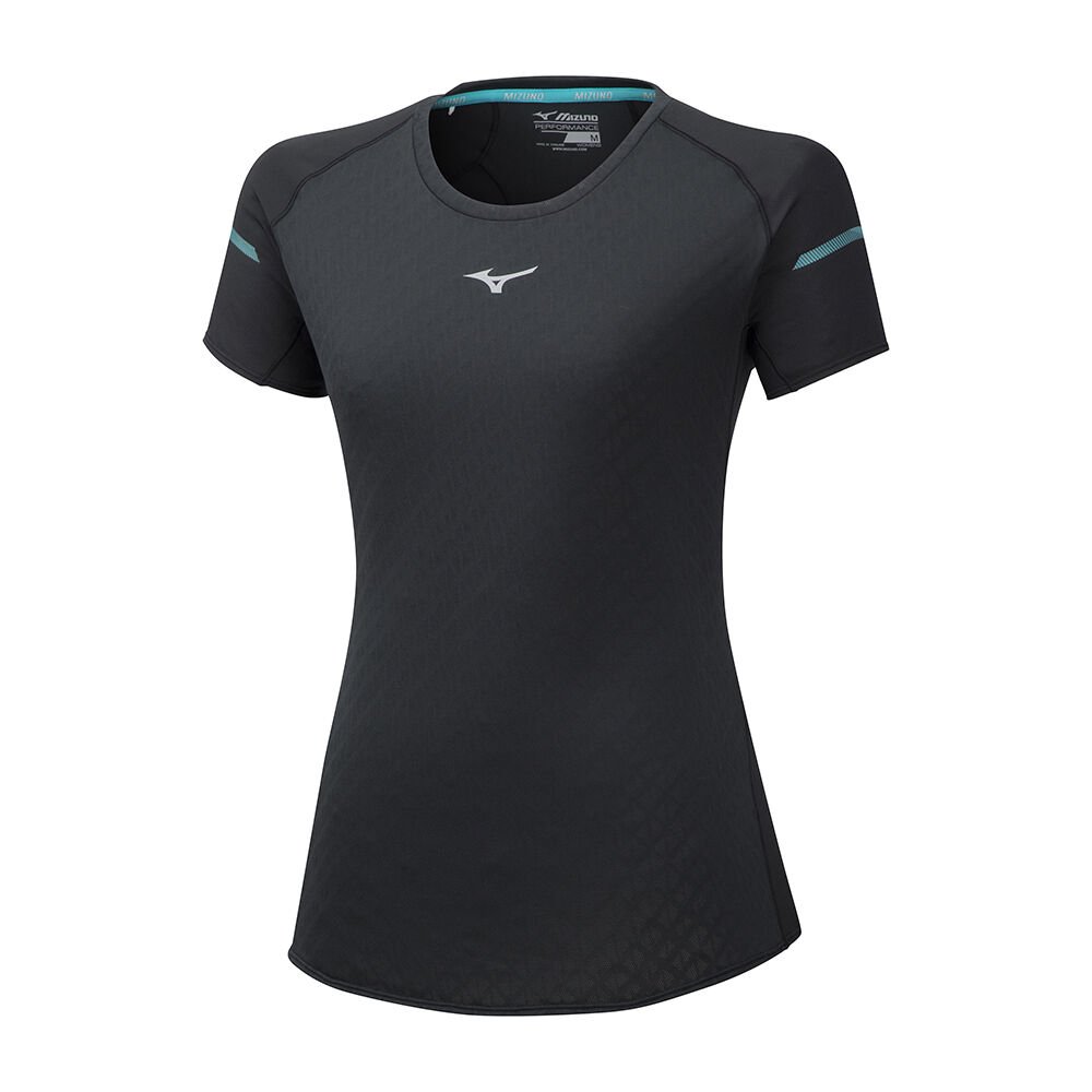 Mizuno Women's Alpha Running T-Shirts Black (J2GA971309-PTN)